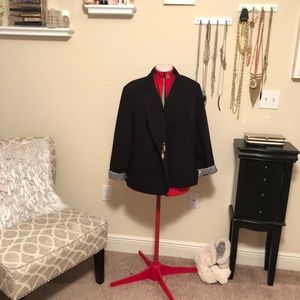 Black plus size blazer